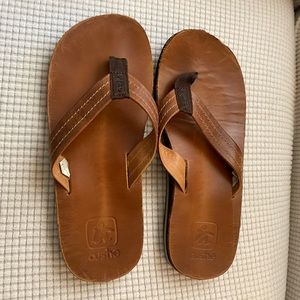 Cushe leather flip flops